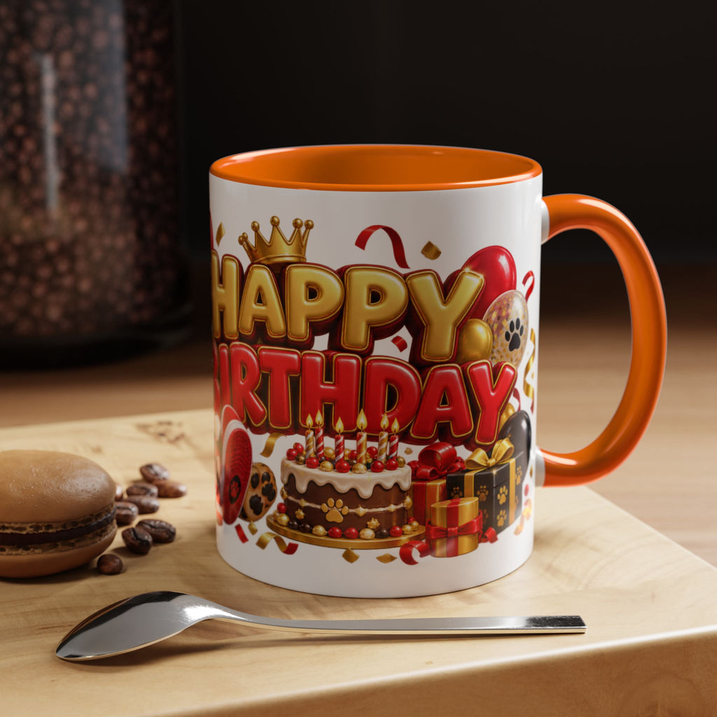 Title: Happy Birthday Jaguar Mug – Colorful 3D Birthday Gift – White Coffee Mug