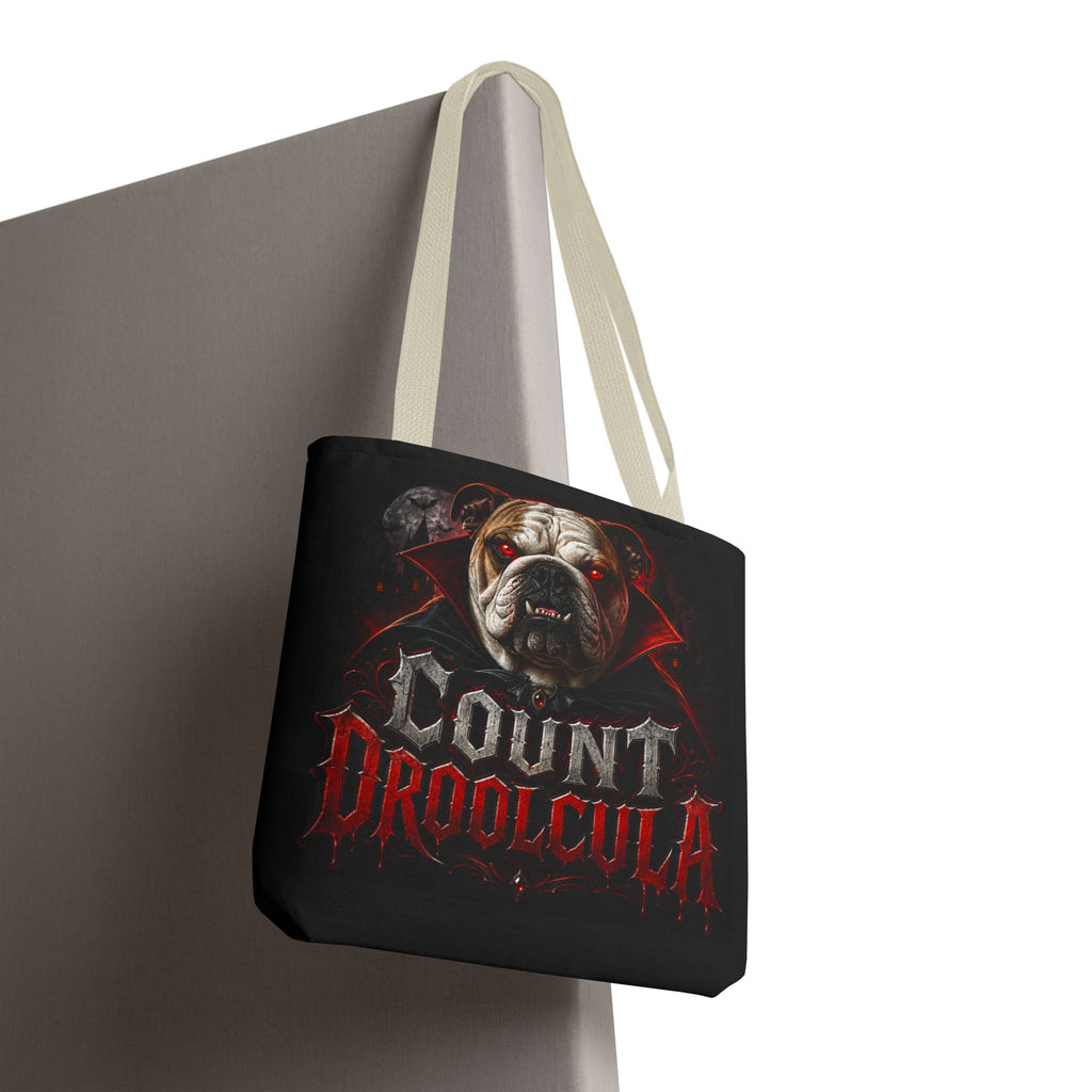 Count Droolcula Tote Bag — Halloween Bulldog Vampire Tote