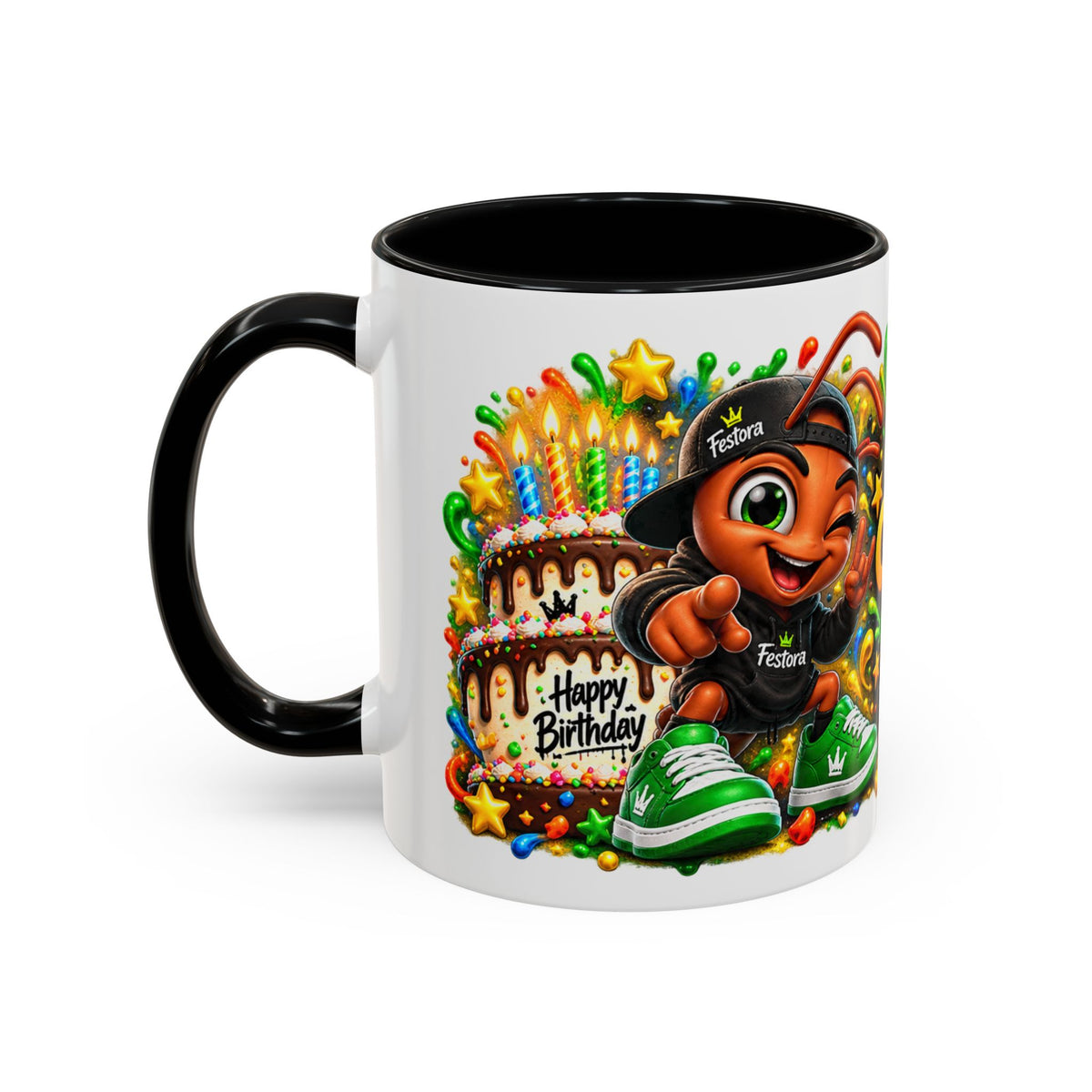 Festora Ant Birthday Mug – Cake Confetti Chaos Coffee Cup