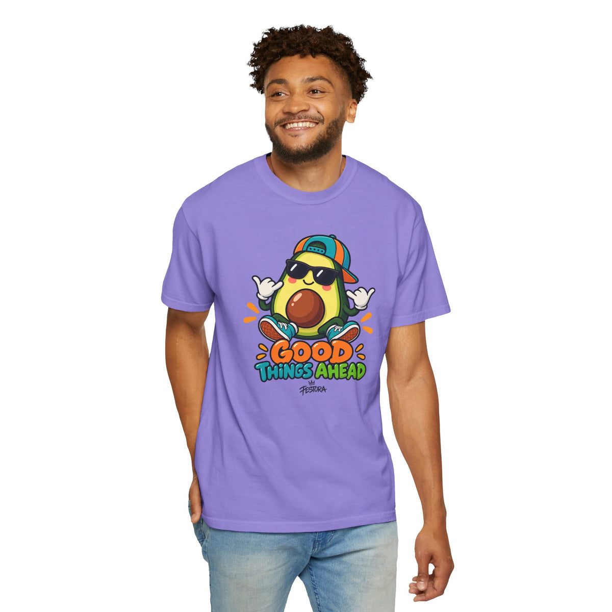 Good Things Ahead Avocado Graphic T-Shirt | Festora Everyday