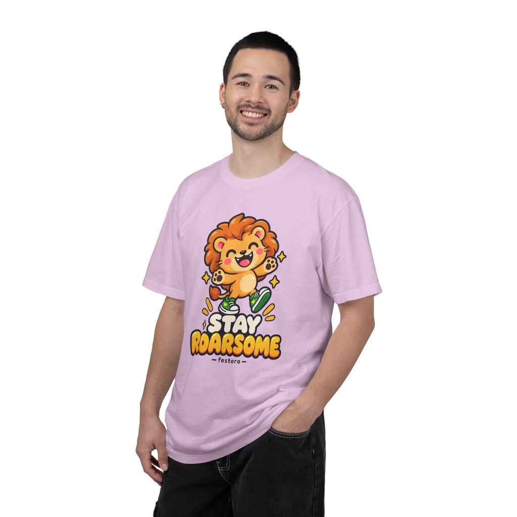 Stay Roarsome – Cute Happy Lion Graphic T-Shirt
