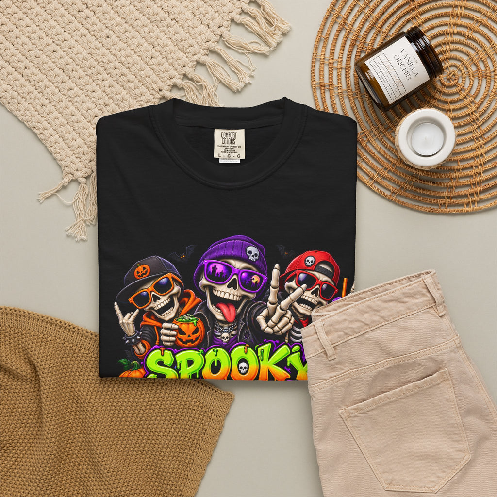 Spooky Crew Halloween T-Shirt – Funny Skeleton Graphic Tee