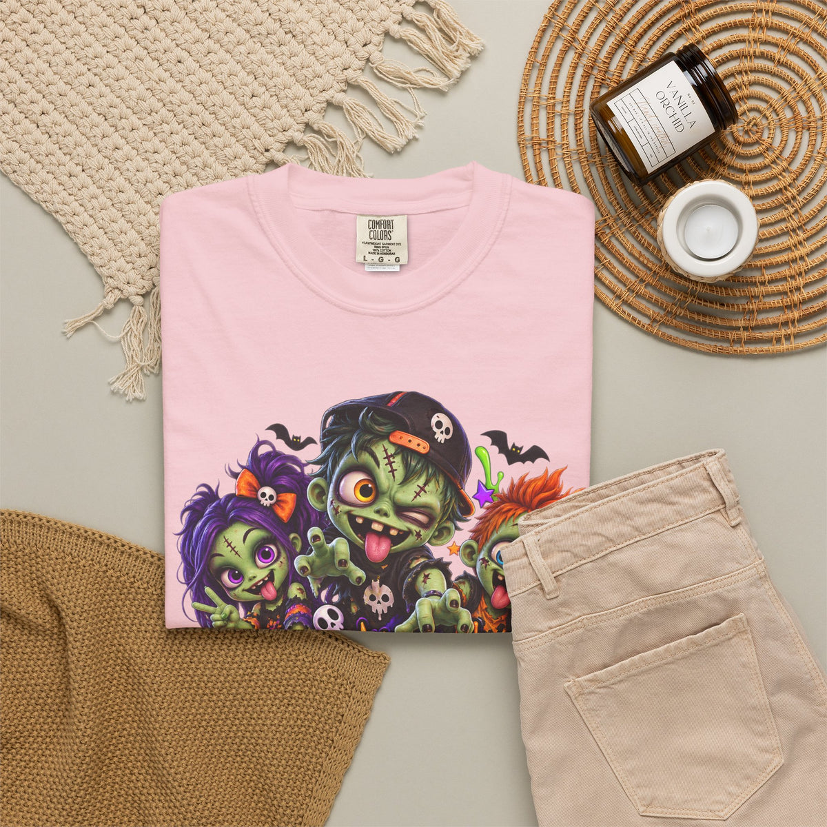 Zombie Party On! – Halloween Zombie Crew Graphic T-Shirt
