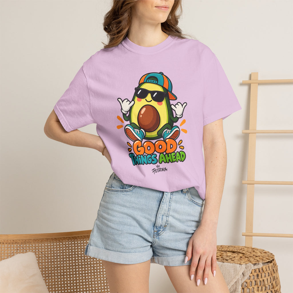 Good Things Ahead Avocado Graphic T-Shirt | Festora Everyday