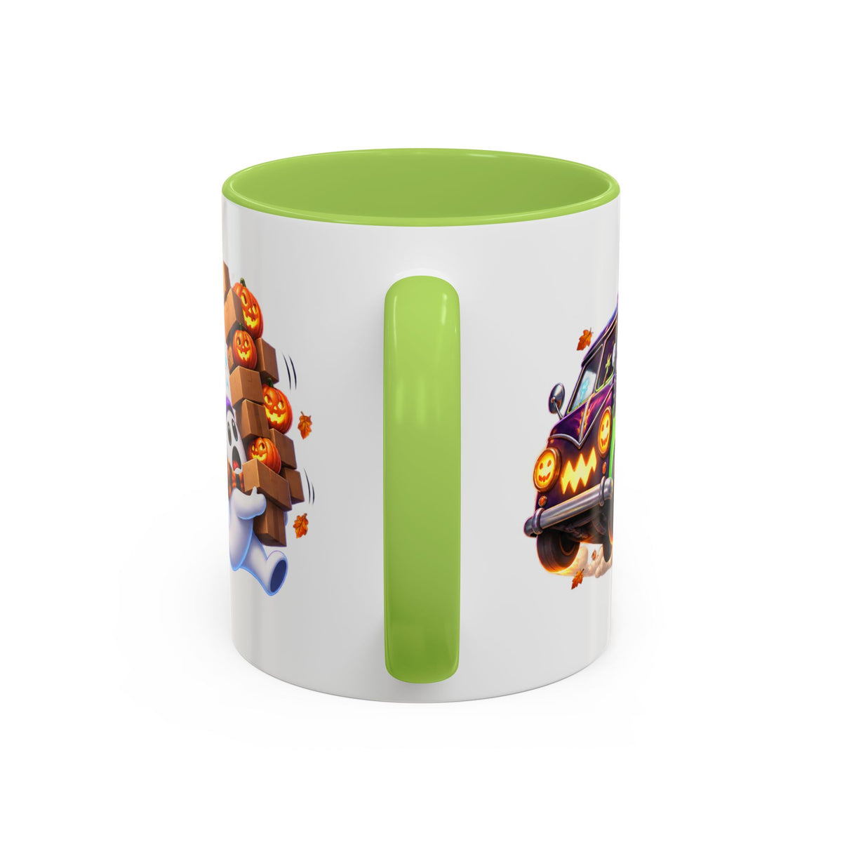 Delivering the Boos Ghost Delivery Halloween White Mug