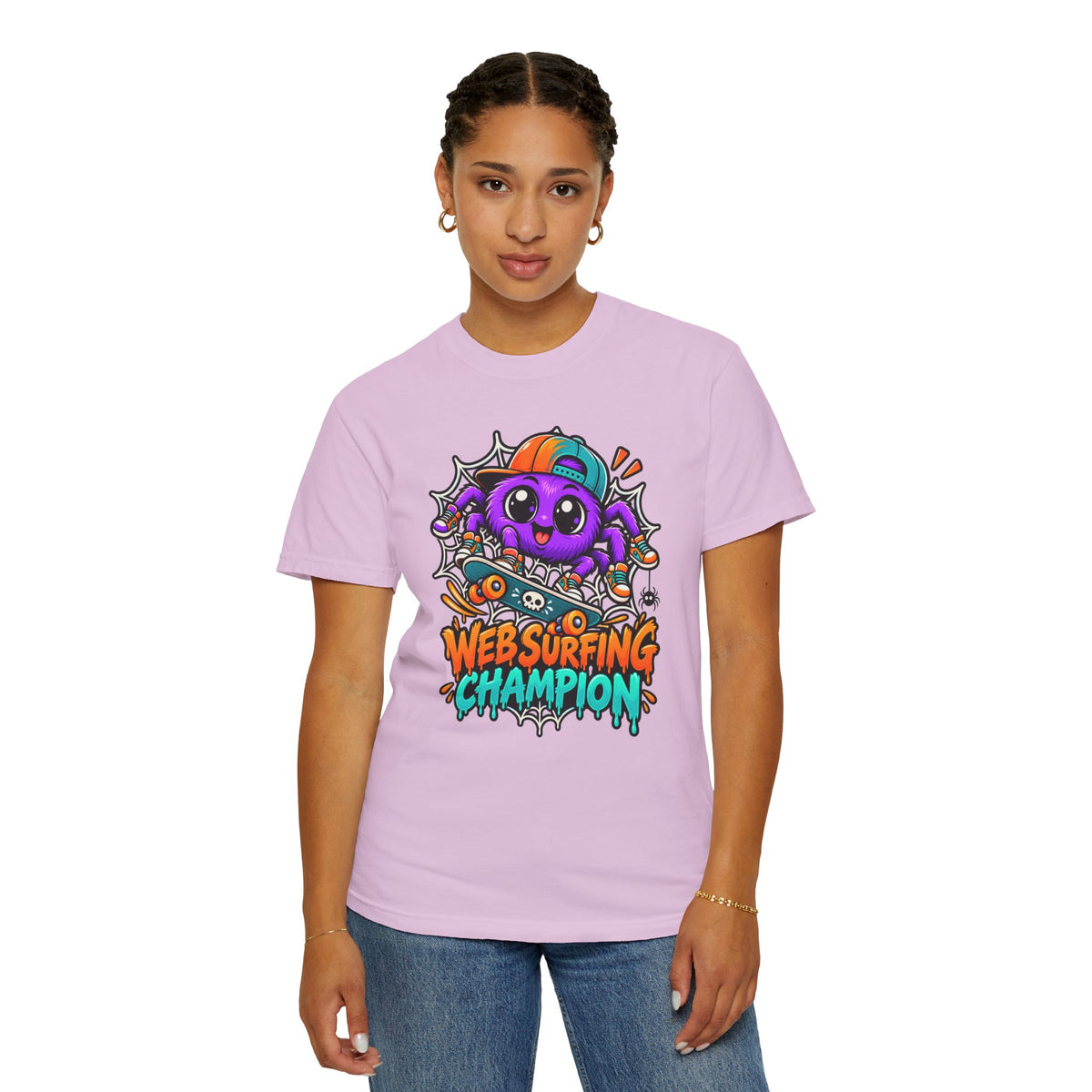 Web Surfing Champion – Cute Halloween Spider T-Shirt