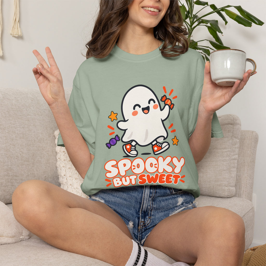 Spooky but Sweet Ghost T-Shirt | Cute Halloween Graphic Tee