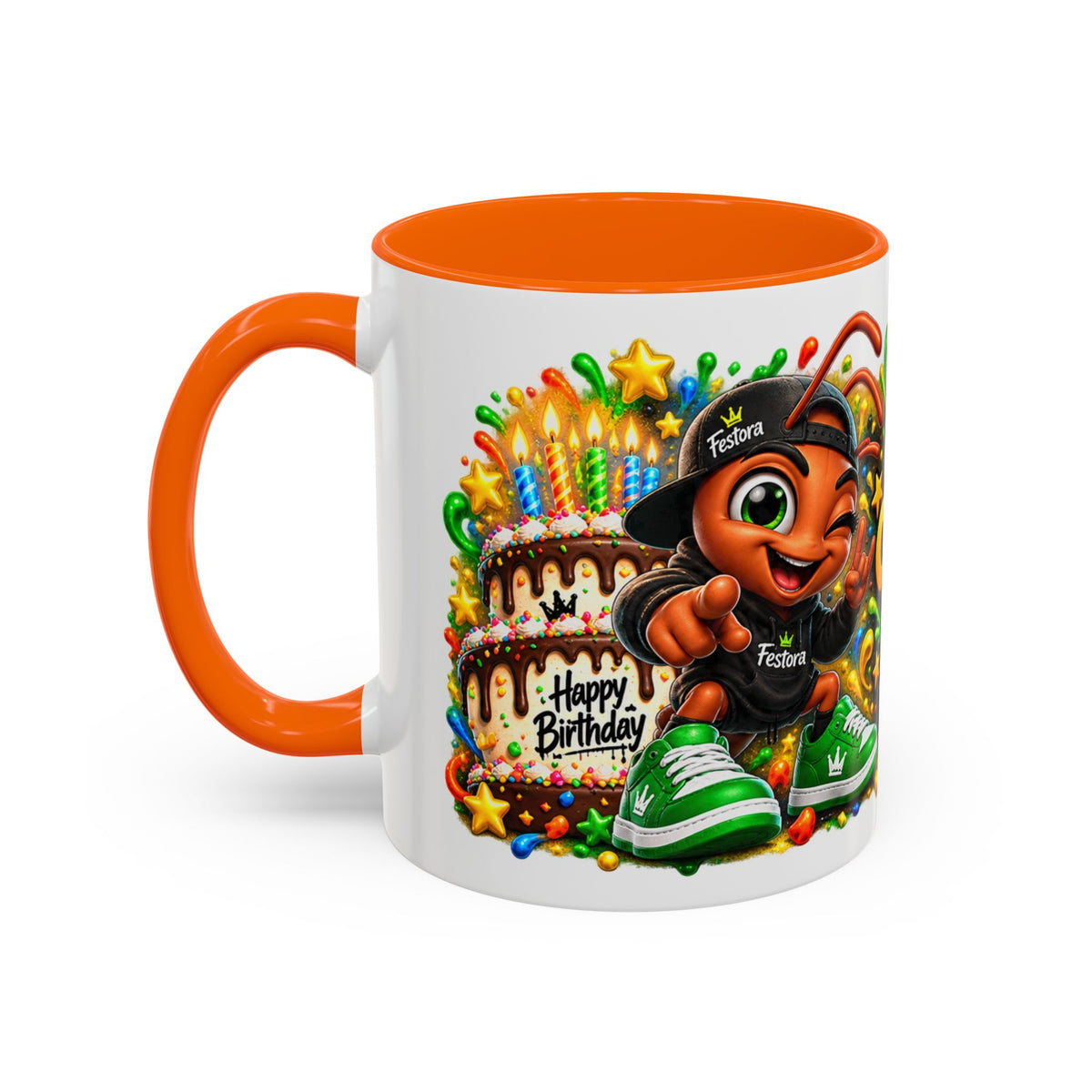 Festora Ant Birthday Mug – Cake Confetti Chaos Coffee Cup