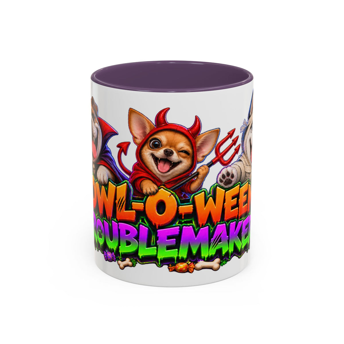 Howl-O-Ween Troublemakers Costume Dogs Halloween White Mug