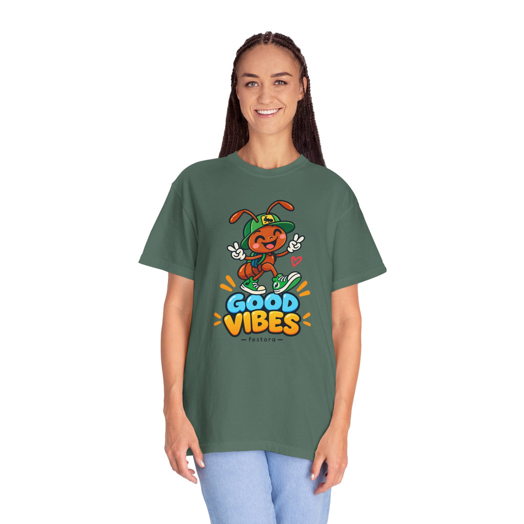 Good Vibes – Happy Ant Graphic T-Shirt