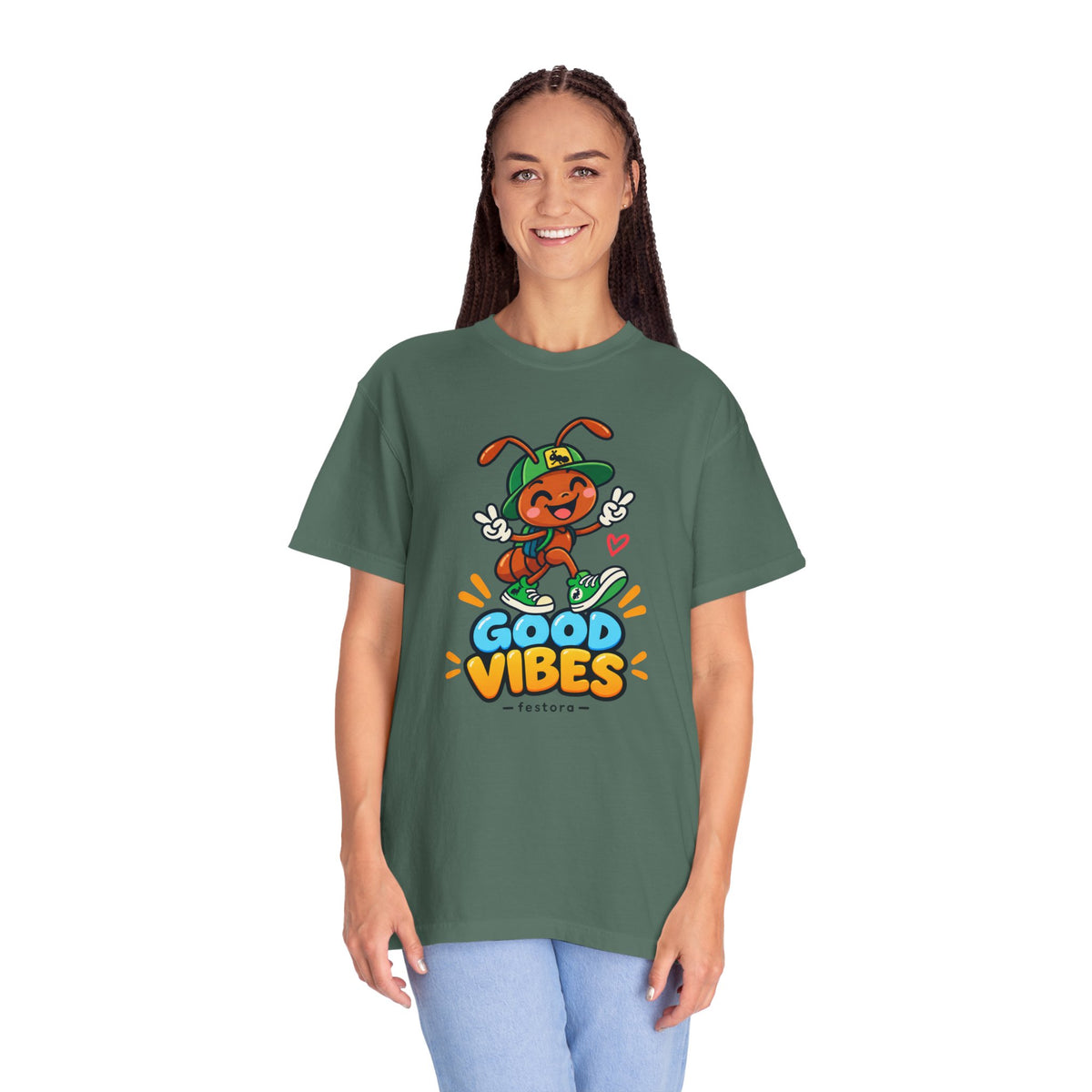 Good Vibes – Happy Ant Graphic T-Shirt
