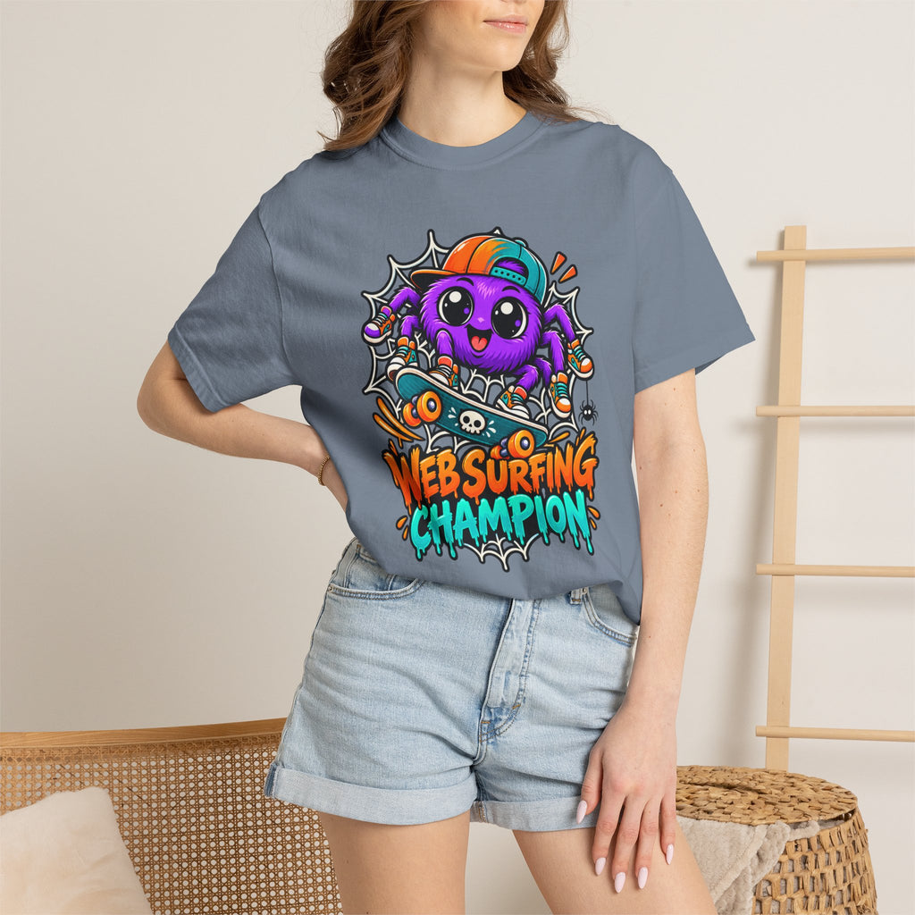 Web Surfing Champion – Cute Halloween Spider T-Shirt