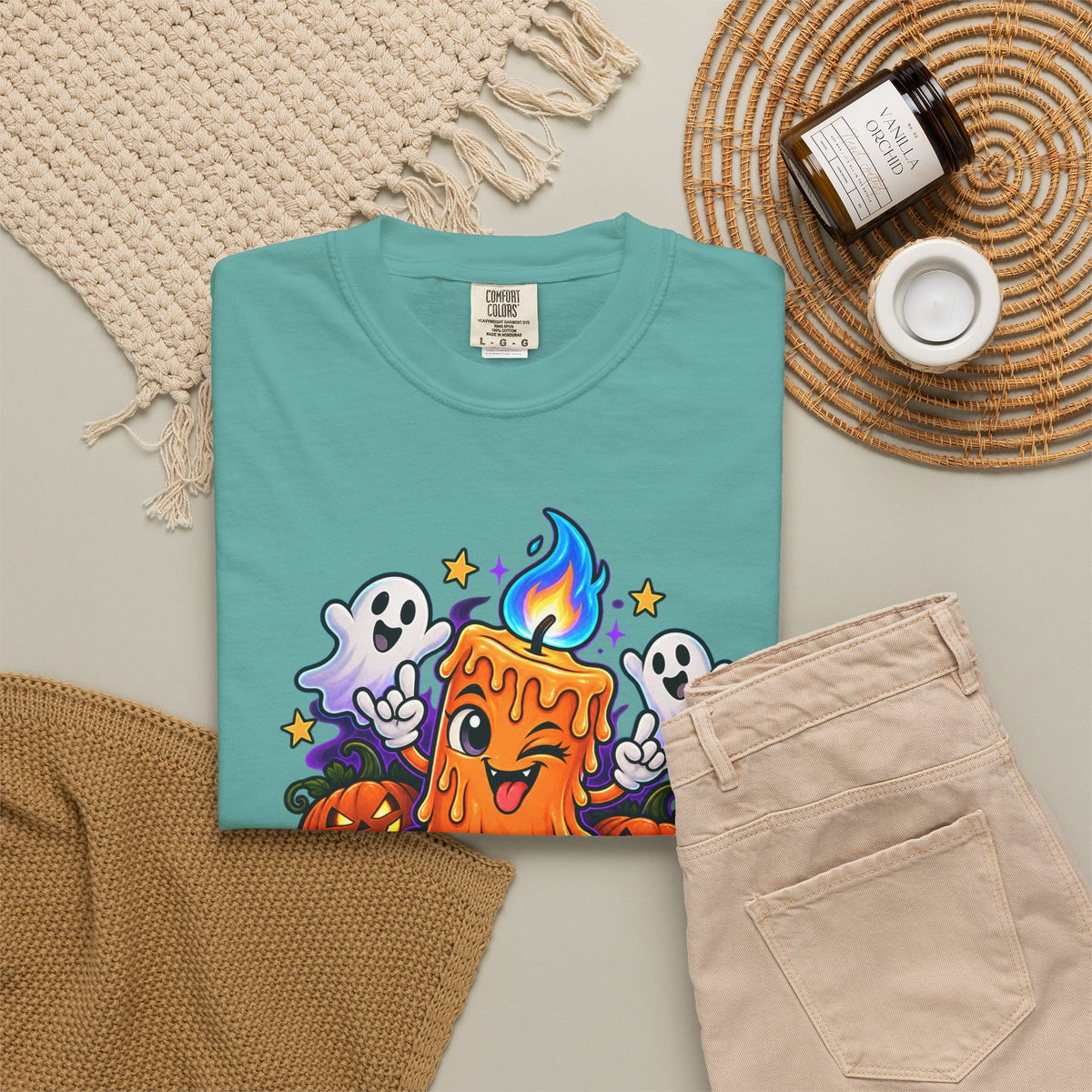 Too Lit to Quit – Funny Halloween Candle T-Shirt