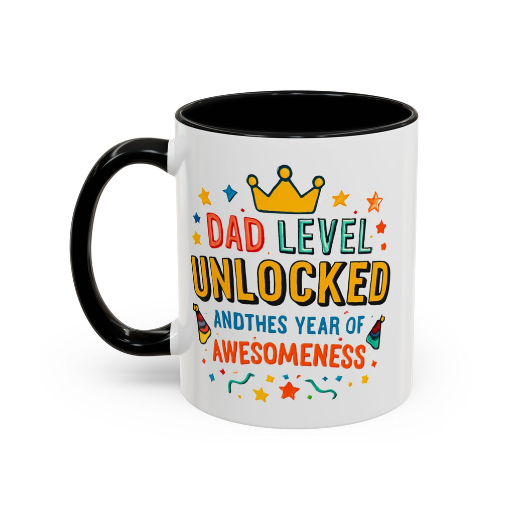 Dad Level Unlocked Coffee Mug – Funny Father’s Day 11/15oz Accent Mug
