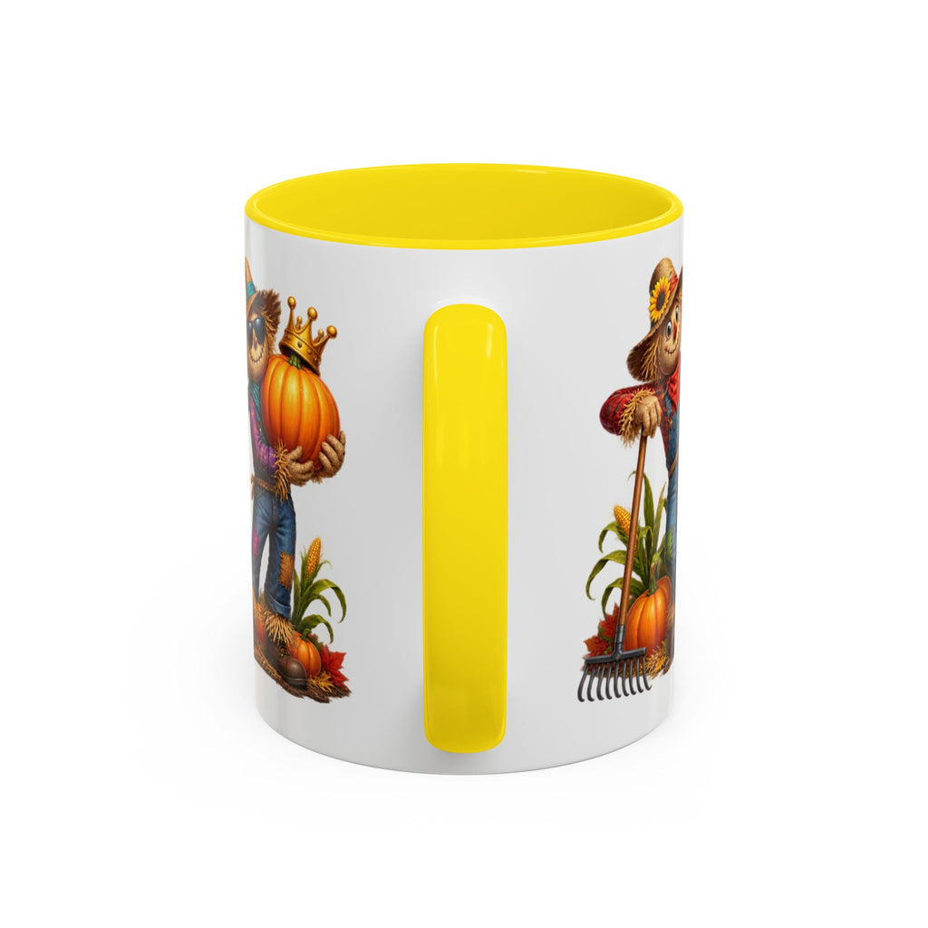 Outstanding in Our Field Funny Scarecrow Halloween White Mug