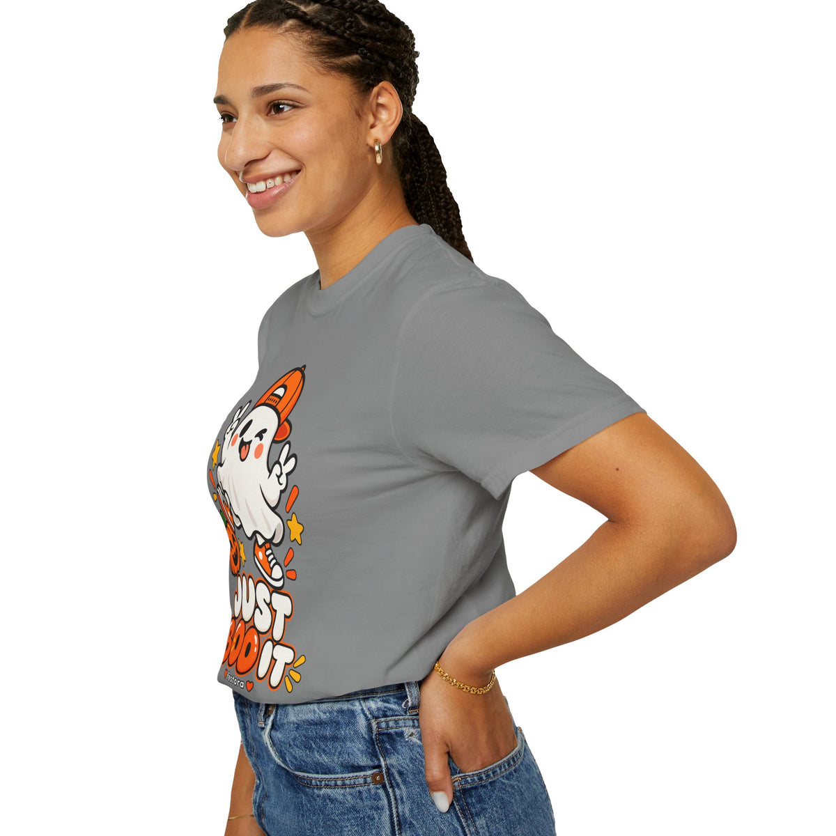 Just Boo It Halloween T-Shirt | Cute Skater Ghost Graphic Tee