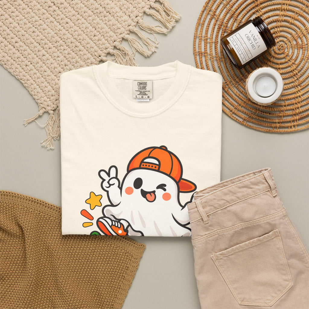 Just Boo It Halloween T-Shirt | Cute Skater Ghost Graphic Tee
