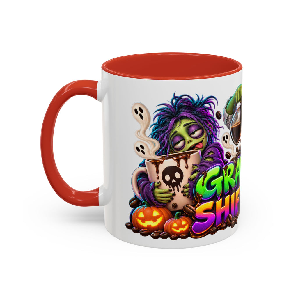 Graveyard Shift Fuel Coffee Zombies Halloween White Mug