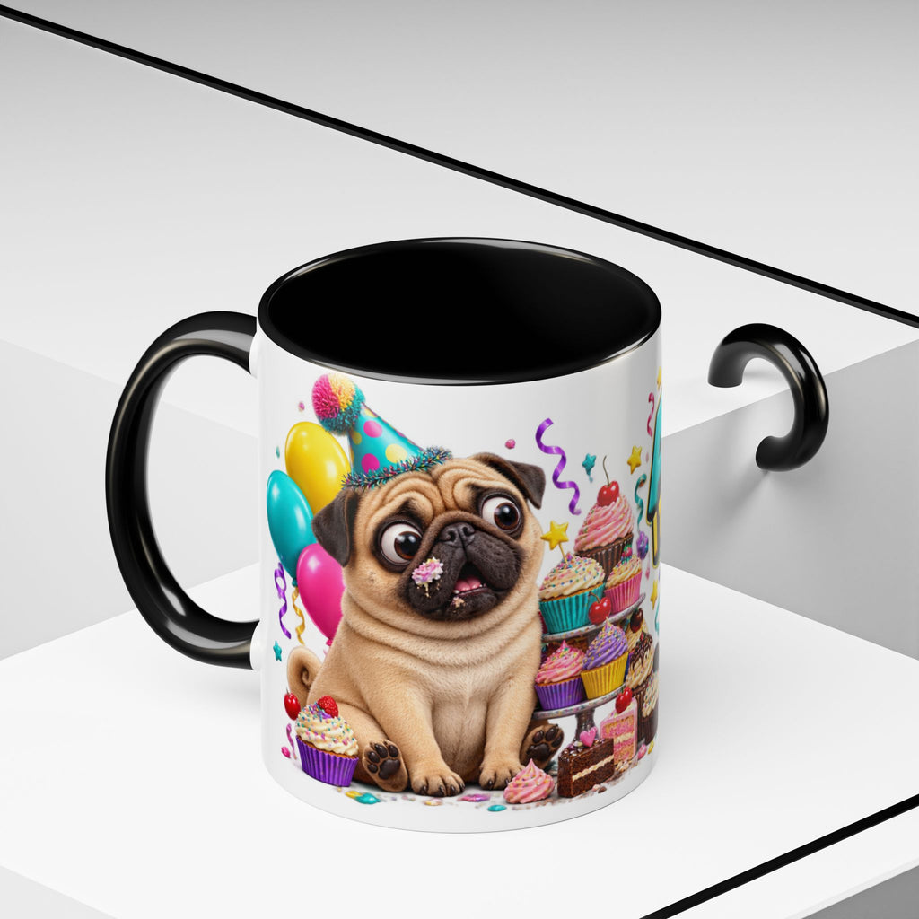 Aging I Thought You Said More Cake Pug Birthday White Mug