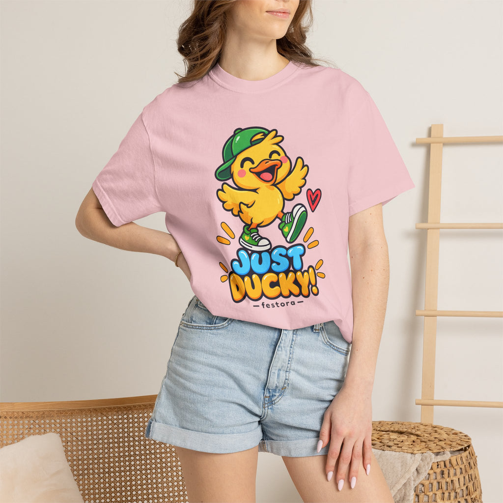 Just Ducky! – Cute Happy Duck Graphic T-Shirt