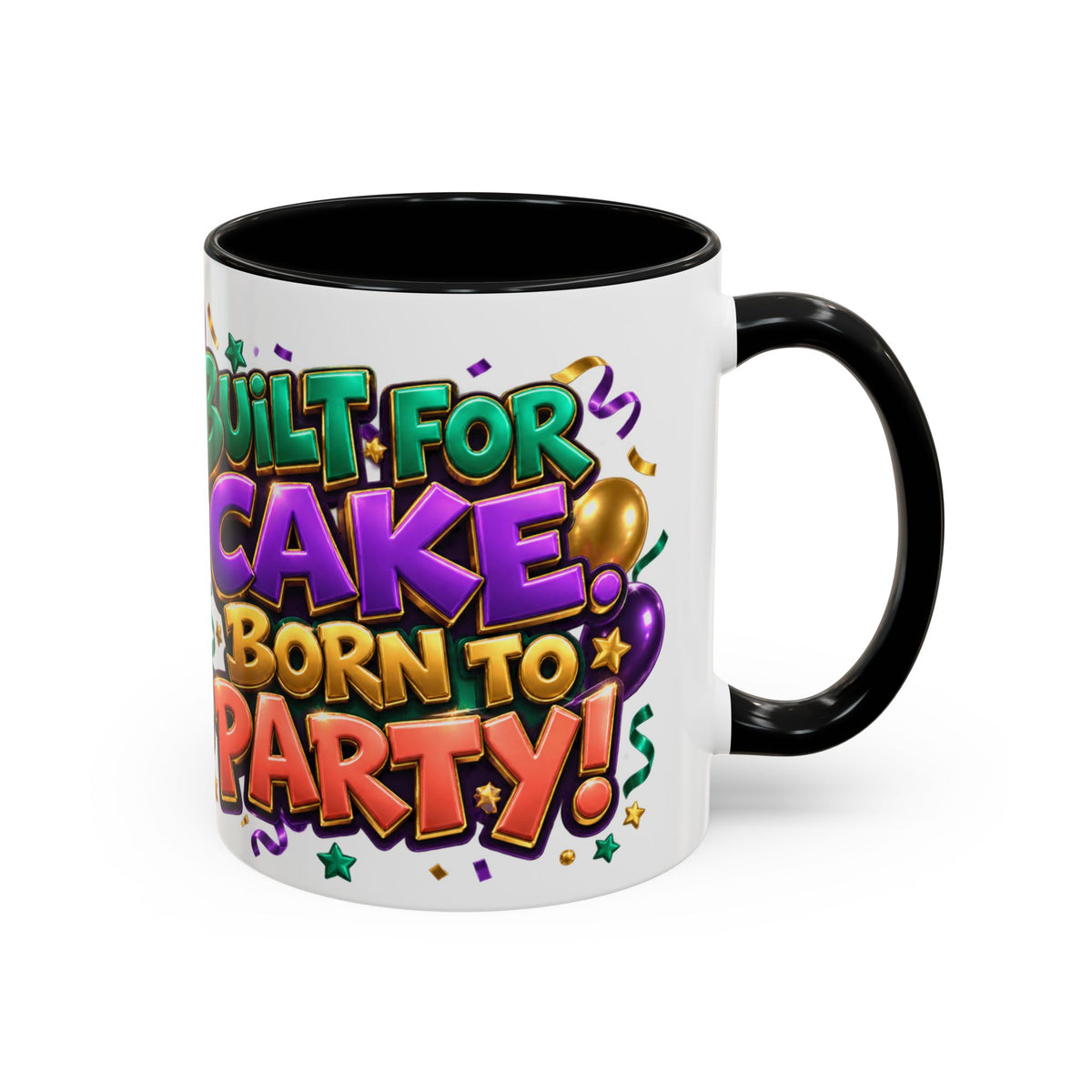 Built for Cake Born to Party French Bulldog White Mug