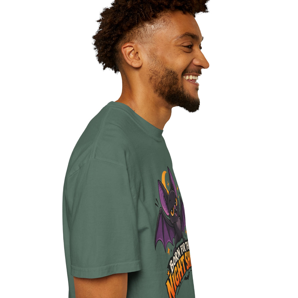 Born for the Night Shift – Cute Halloween Bat T-Shirt