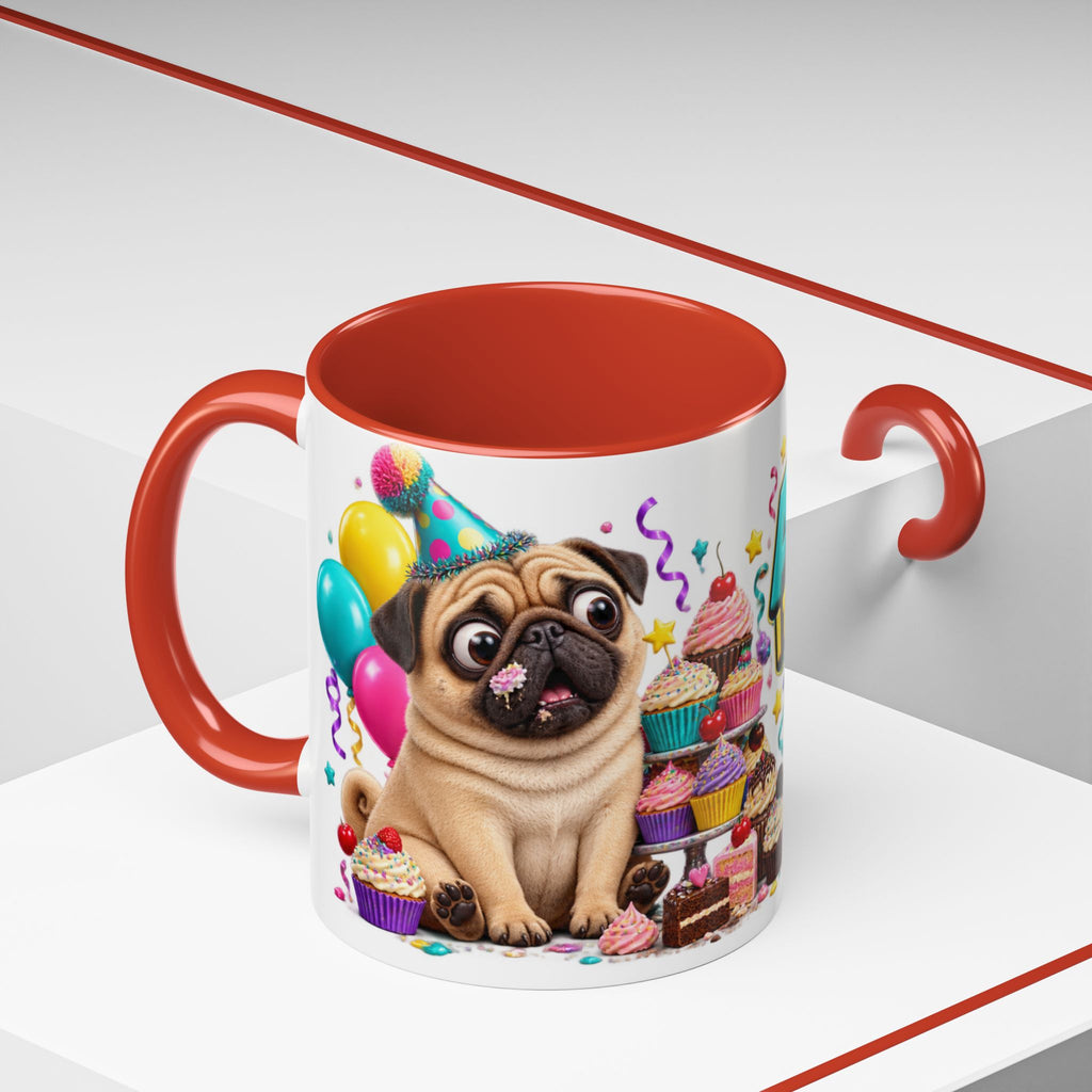 Aging I Thought You Said More Cake Pug Birthday White Mug