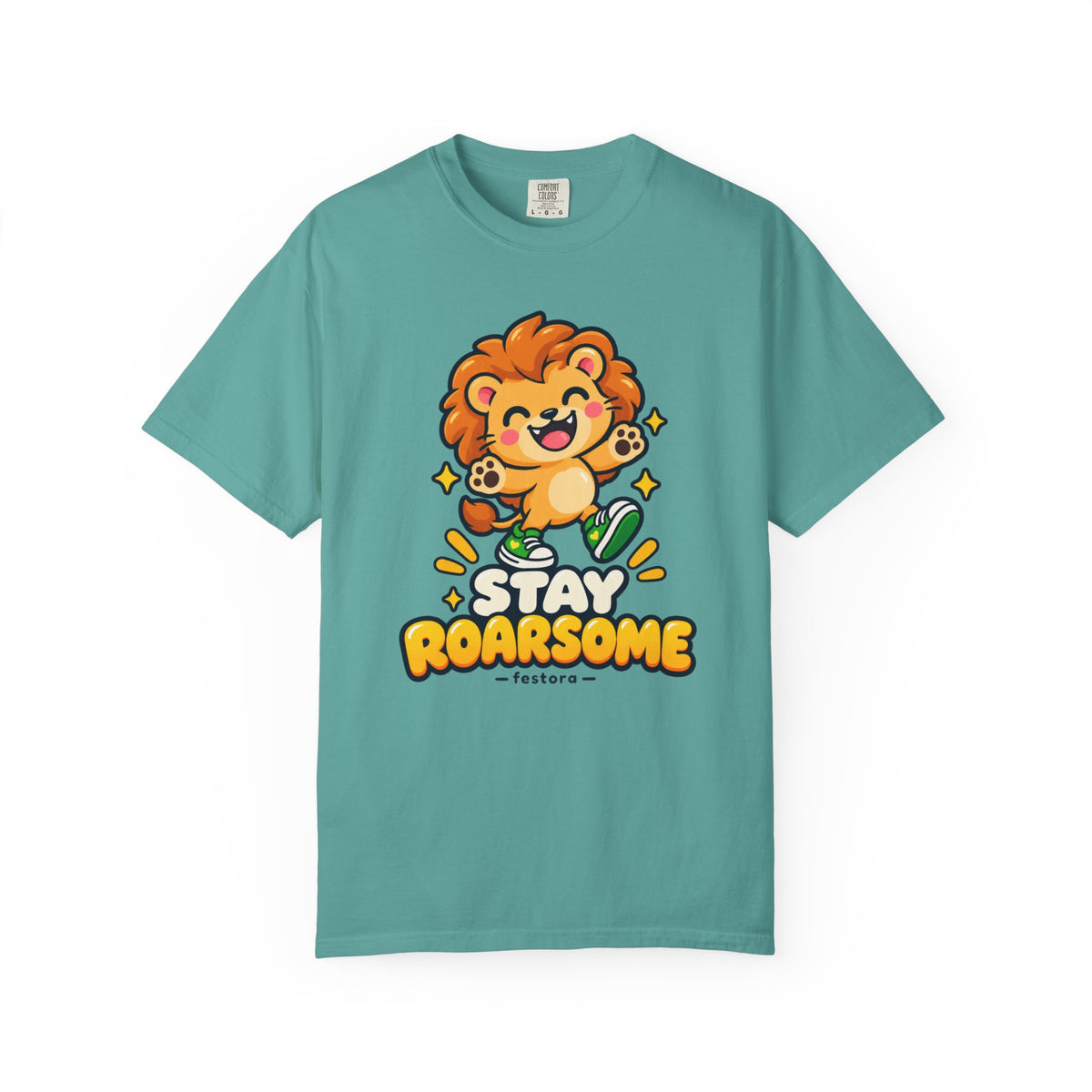 Stay Roarsome – Cute Happy Lion Graphic T-Shirt