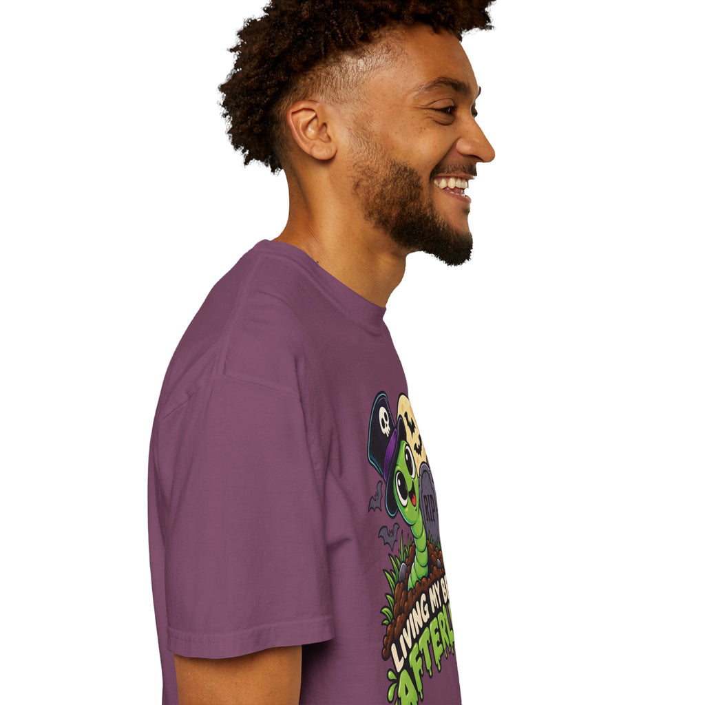 Living My Best Afterlife – Cute Halloween Graveyard Worm T-Shirt