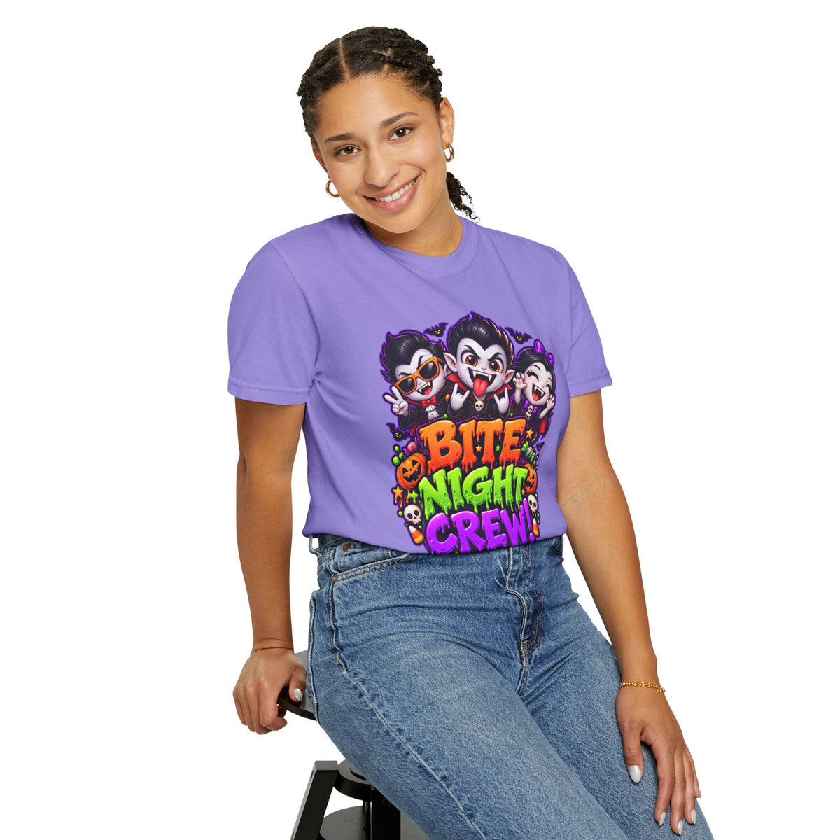 Bite Night Crew Halloween T-Shirt – Funny Vampire Graphic Tee