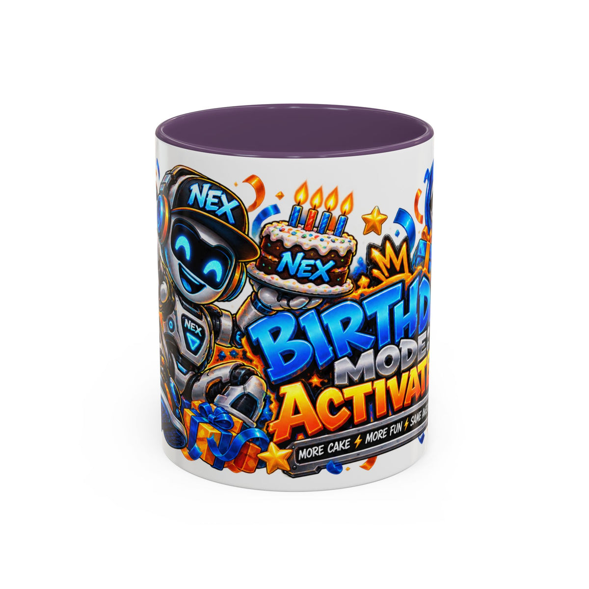 Festora Robot Birthday Mug – Birthday Mode Activated Coffee Cup