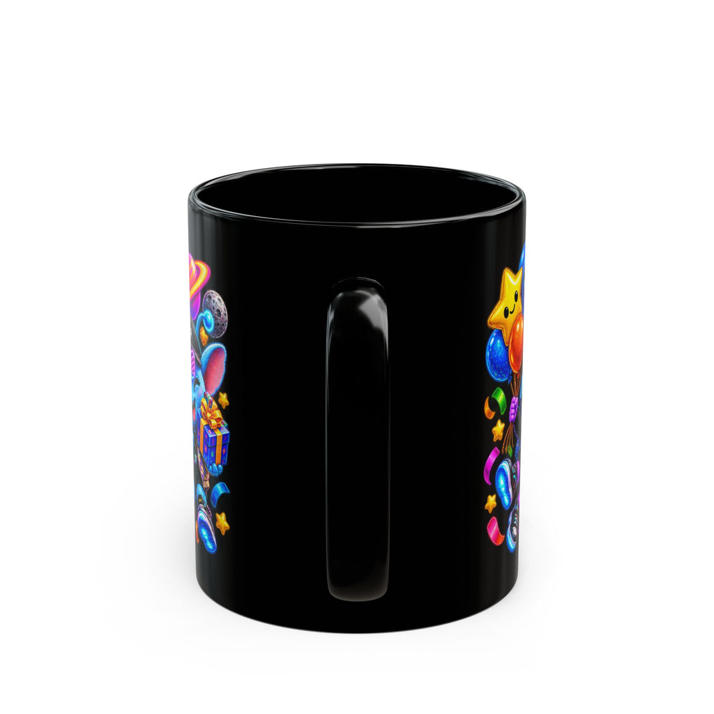 Happy Birthday Out Of This World Mug — Colorful Alien Birthday Coffee Cup