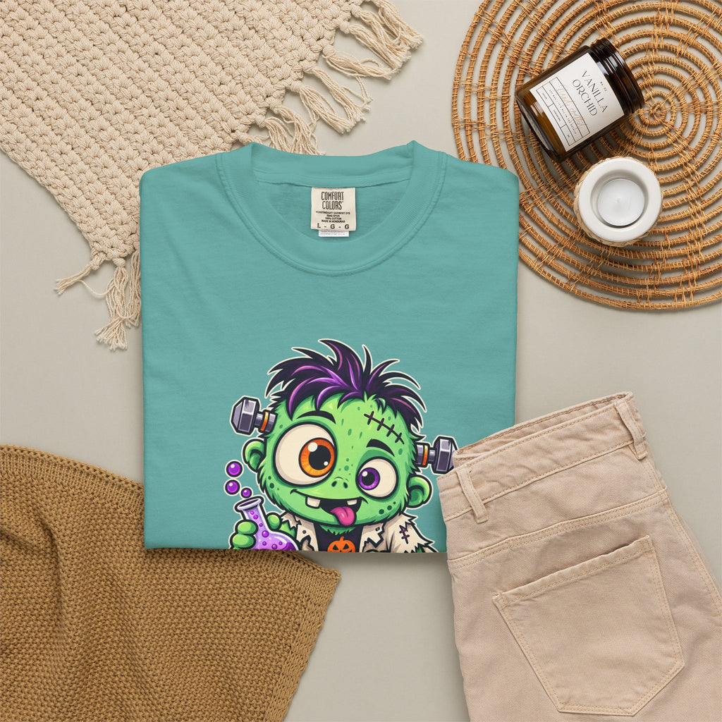 100% Natural. Mostly. – Cute Halloween Lab Monster T-Shirt
