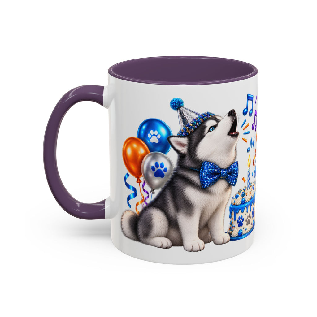 Howl Old Am I Siberian Husky Birthday White Mug
