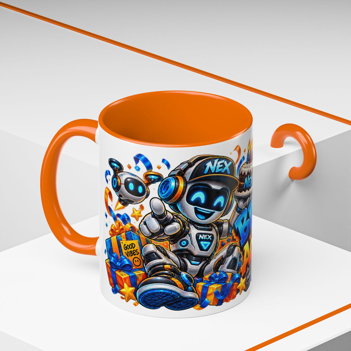 Festora Robot Birthday Mug – Birthday Mode Activated Coffee Cup