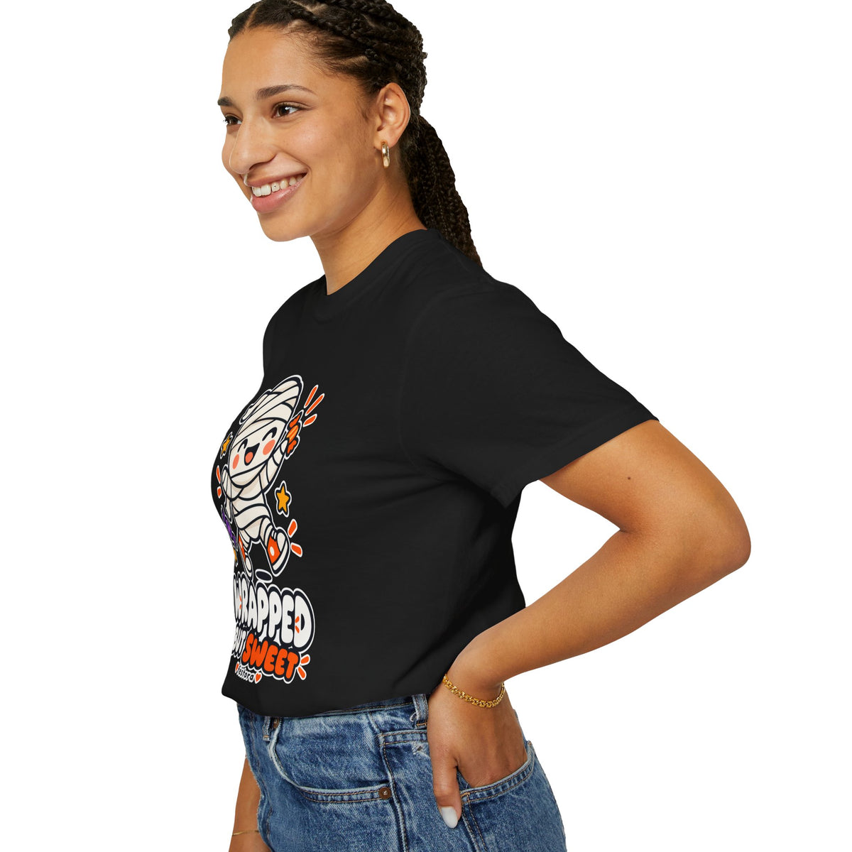 Wrapped but Sweet Halloween T-Shirt | Cute Mummy Graphic Tee