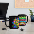 Squawk! It’s Your Birthday Black Mug – Colorful Parrot Birthday Cup, Fun Tropical Party Gift