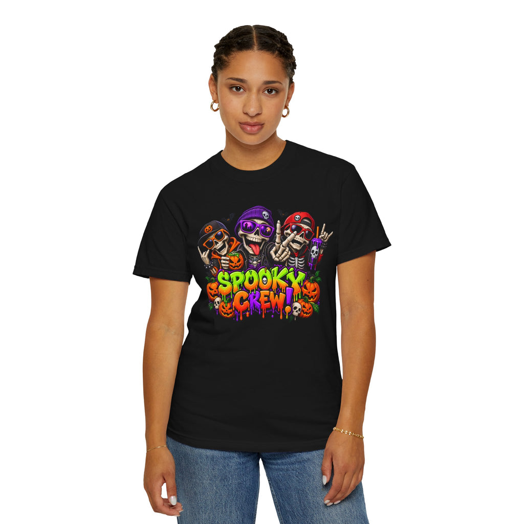 Spooky Crew Halloween T-Shirt – Funny Skeleton Graphic Tee