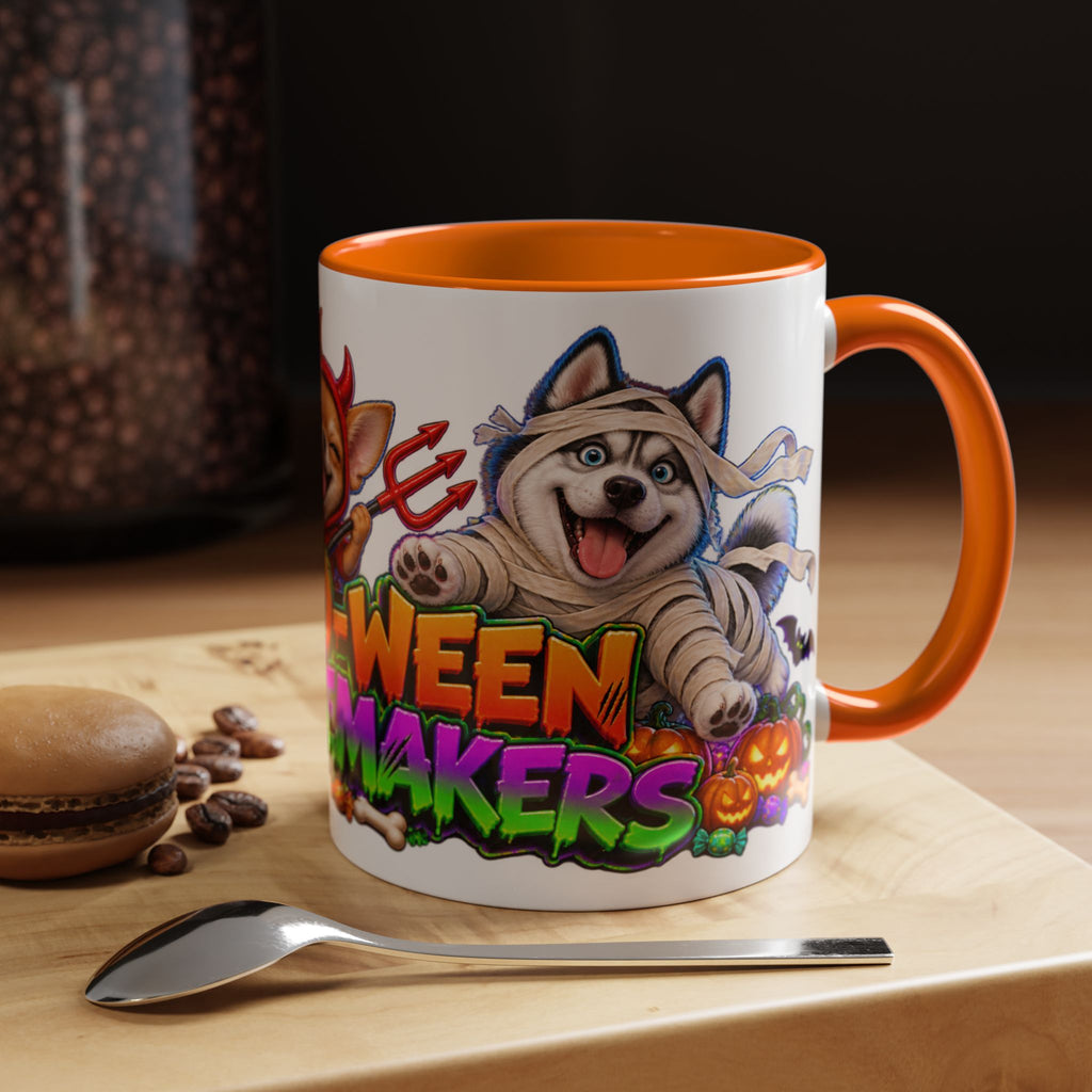 Howl-O-Ween Troublemakers Costume Dogs Halloween White Mug
