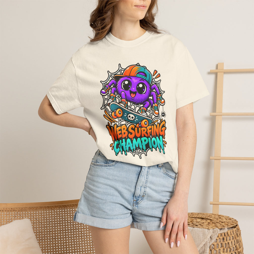 Web Surfing Champion – Cute Halloween Spider T-Shirt