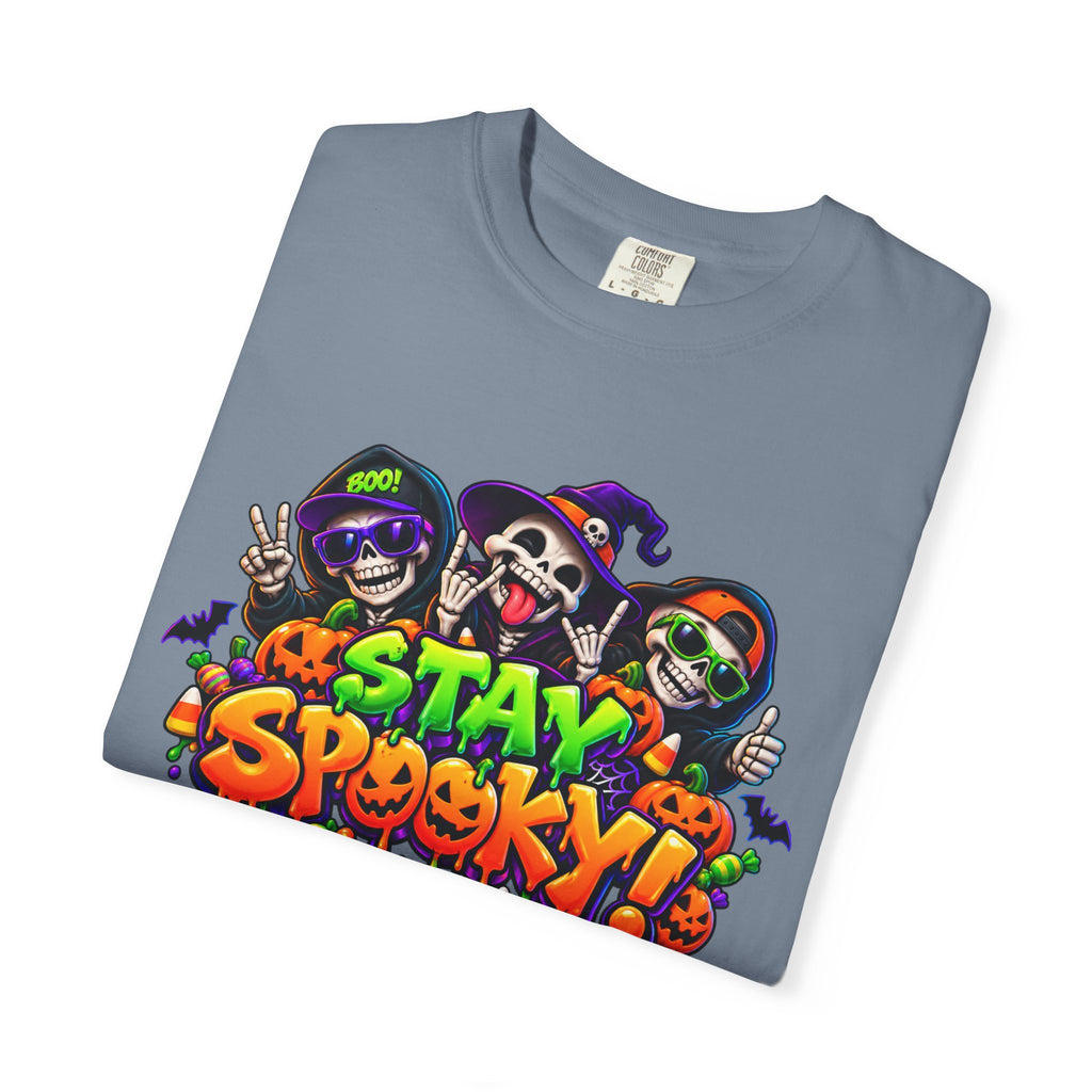 Stay Spooky Halloween T-Shirt – Funny Skeleton Crew Colorful Graphic Tee