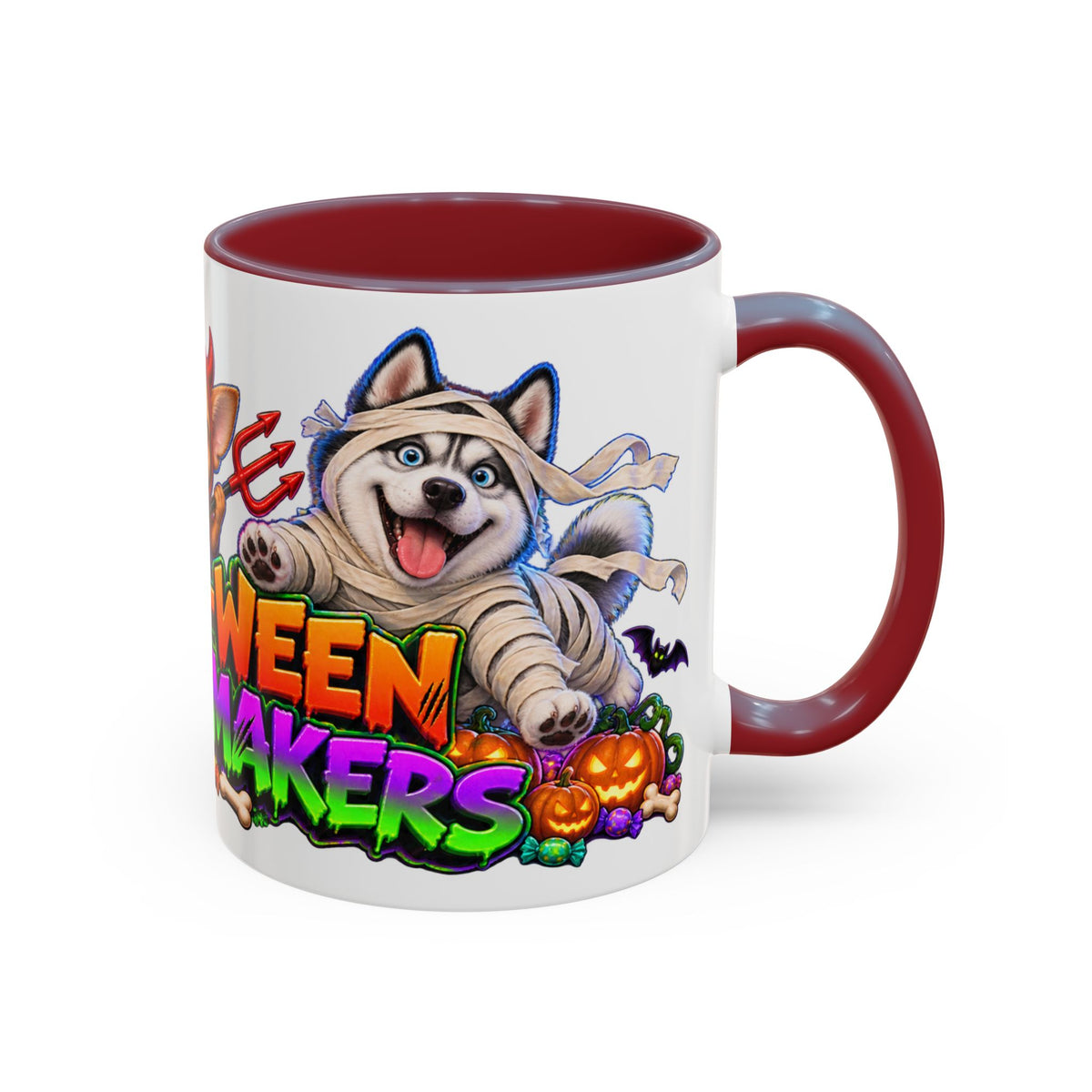Howl-O-Ween Troublemakers Costume Dogs Halloween White Mug
