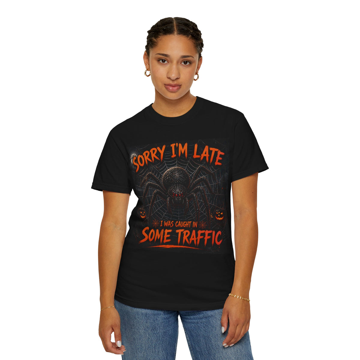 Sorry I'm Late I Was Caught In Some Traffic Spider Halloween T-Shirt