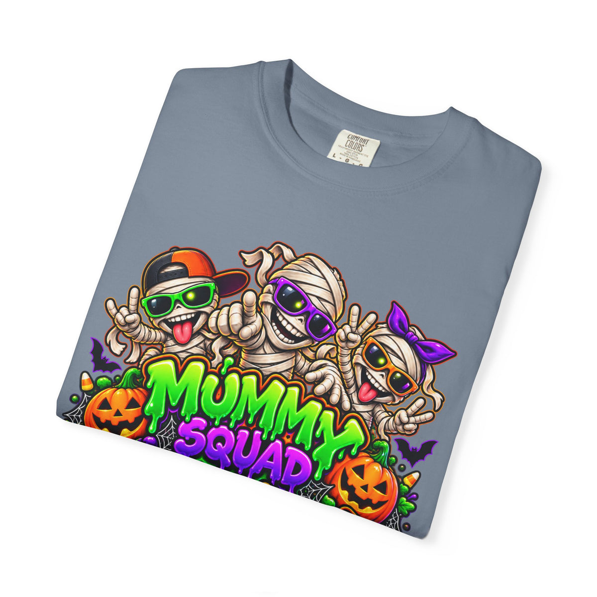 Mummy Squad For Life Halloween T-Shirt – Funny Colorful Mummy Graphic Tee