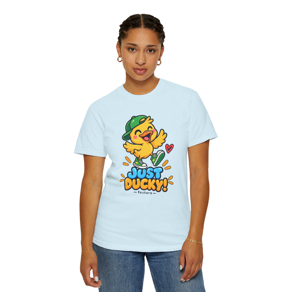 Just Ducky! – Cute Happy Duck Graphic T-Shirt