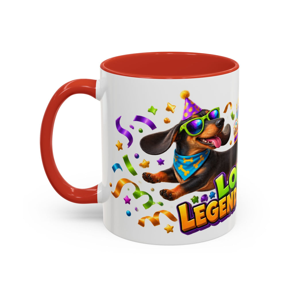 Long Dog Legendary Birthday Dachshund White Mug