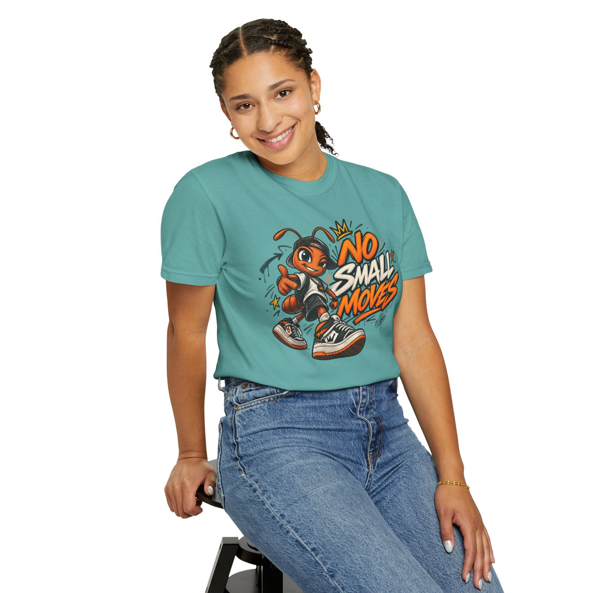 No Small Moves T-Shirt — Retro Sneaker Character Graphic Tee