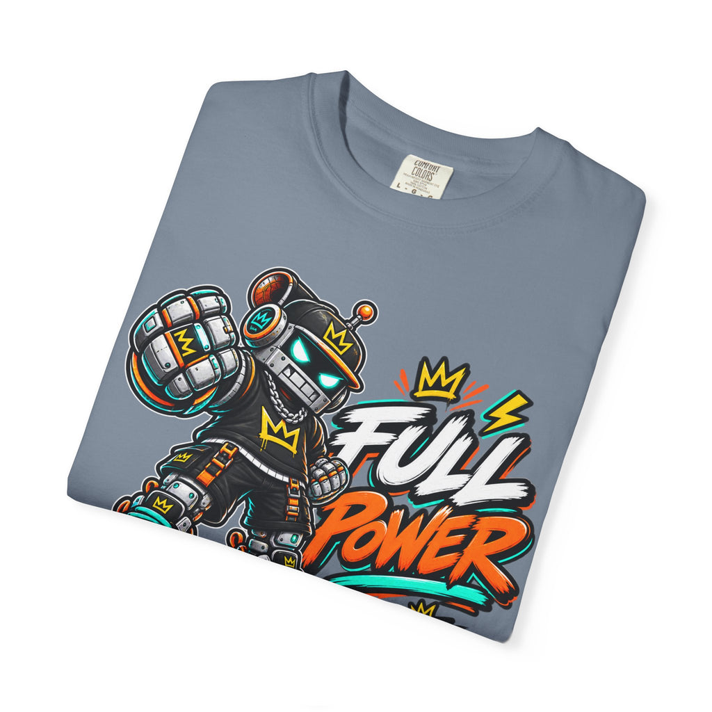 Full Power Robot Graphic T-Shirt — Retro Streetwear Tee
