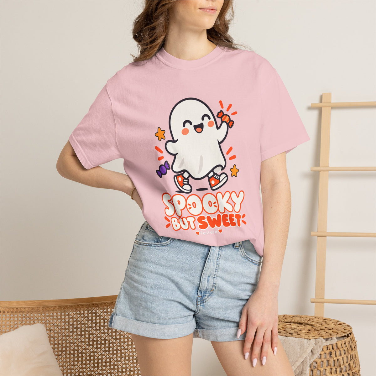 Spooky but Sweet Ghost T-Shirt | Cute Halloween Graphic Tee