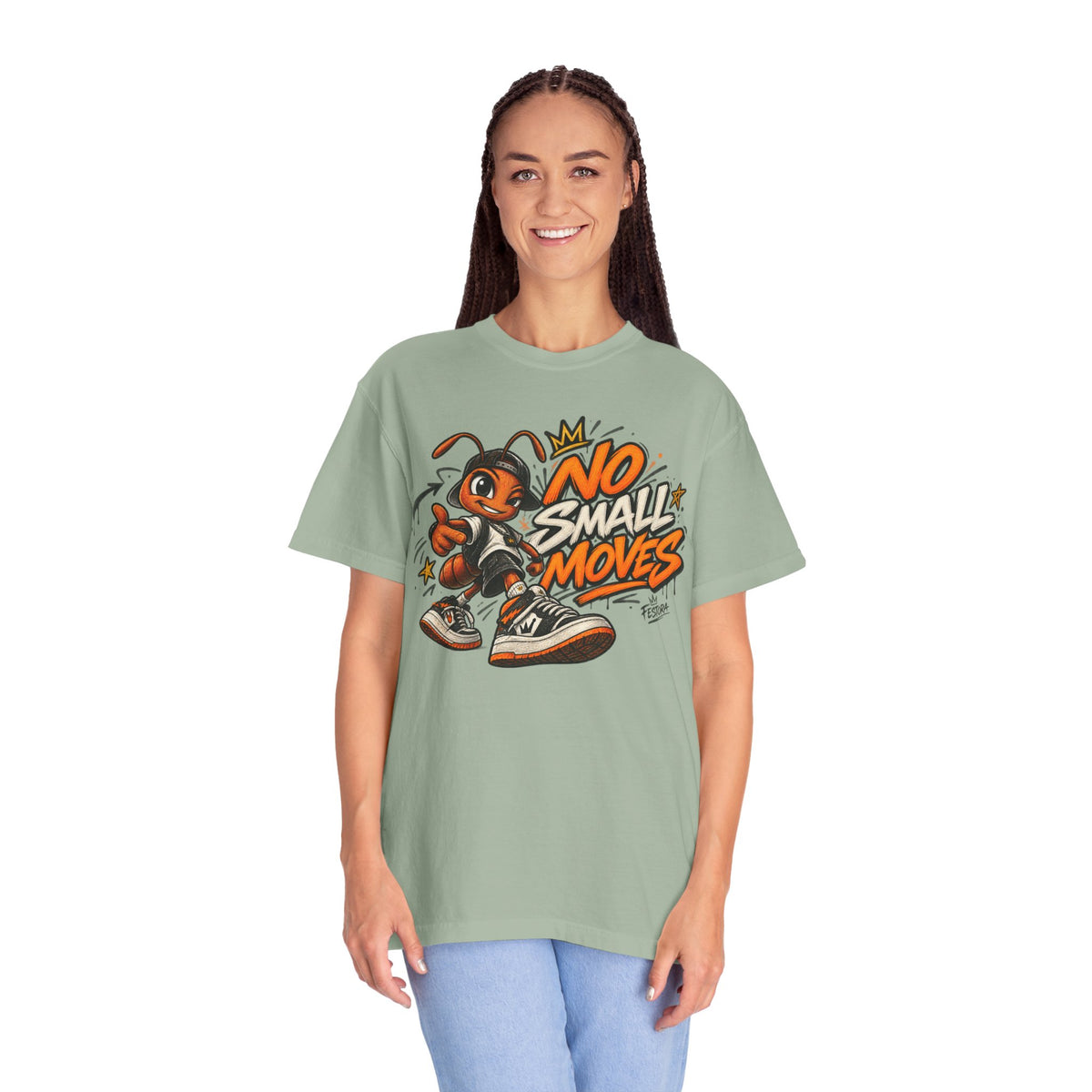 No Small Moves T-Shirt — Retro Sneaker Character Graphic Tee